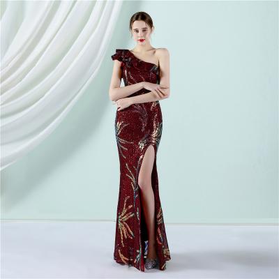 China Anti-static new fashion women's sequin evening dresses sexy women's dress dress 19139# 2022 long for sale