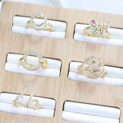 China Romantic Trendy Gold Plated Butterfly Rings Set Designs Multiple Face Key Rings For Women Jewelry for sale