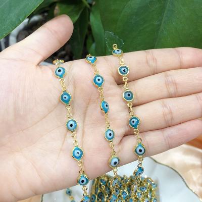 China Party\Gift\Women's Jewelry Gold Plated Blue Evil Eyes Chains DIY Necklace, Bracelet for sale