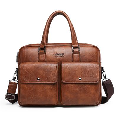 China Business Shoulder Bag Waterproof Handbags For Men PU Fashion Messenger Bags Cross - Body Vintage Waterproof Satchels Double - Pocket for sale