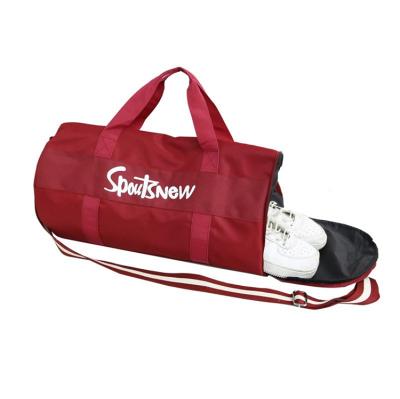 China Fashion Custom Sport Gym Bag Weekend Travel Foldable Duffel Bag With Shoe Compartment for sale