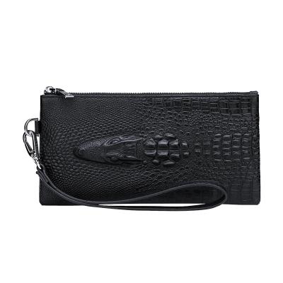 China Real Pure Genuine Genuine Leather Alligator Crocodile Pattern Full Grain Cow Leather Soft Purse Hold Small Waterproof Luxury Leather Handle Bag for sale