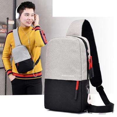 China Custom Korean Waterproof Polyester Waterproof Men Messenger Mobile Shoulder Sling Bag for sale