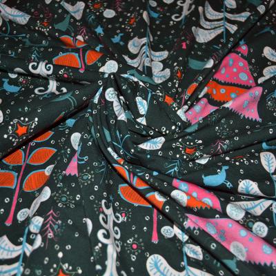 China Pure NO MOQ Custom Digital Printing Cotton Spandex Lycra Fabric And Cotton Interlock Knit Fabric With Your Own Design for sale