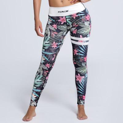 China Anti-Static Wholesale Custom Clothing Wholesale Manufacturers Floral Workout Leggings for sale