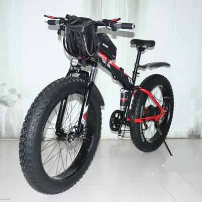 China Fat Folding Bicycle Snowmobile 2000W Motorcycle 48v20ah Battery Mountain Electric Bicycle High Power Electric Motor Steel for sale