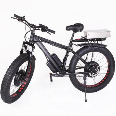 China Aluminum alloy 48v30ah2000w* electric city electric bicycle motorcycle 2 mountain bike front and rear dual motor electric bicycle for sale