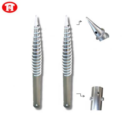 China FOR BASE Steel Ground Screws For Solar System Steel Post Tensioning Ground Screw for sale