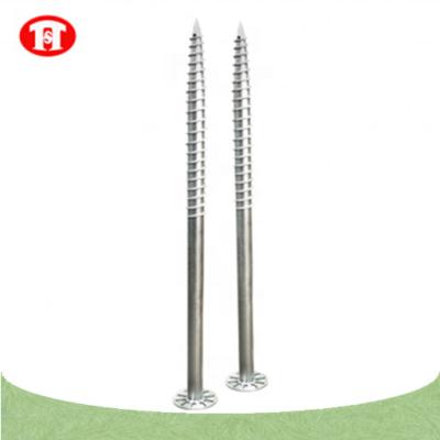 China FOR BASE Screw Anchor Ground High Quality Ground Screw With Flange Plate Steel Galvanized Screw Earth Anchor Bolt for sale