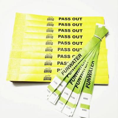 China Party Wristband Factory Direct Sale Disposable Different Color Dupont Paper Available Promotional Wristbands for sale