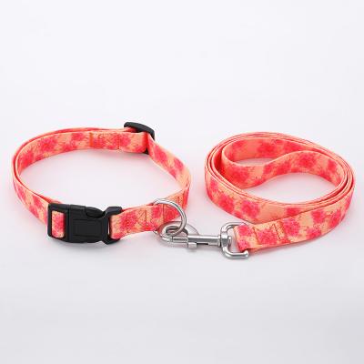 China Low Minimum Order Quantity Personalized Custom Printing Dog Collar and Leash With Logo for sale