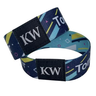 China Hot Selling Woven Fabric Custom Elastic Wristbands With Jacquard Logo for sale