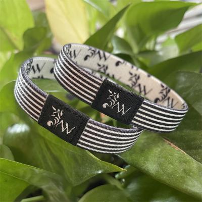 China Sublimated Fashionable Fabric Wristbands For Fabric With Customized Printing Logo for sale