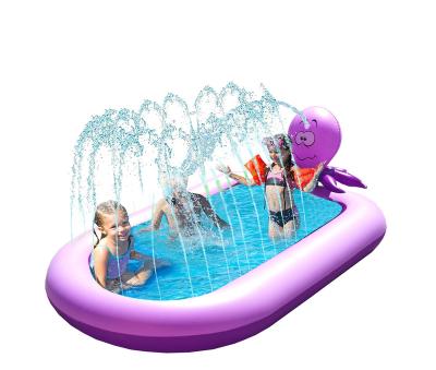 China PVC Thickened High Quality Outdoor Water Inflatable Pad Splash Garden PVC Air Cushion Swimming Float Toys for sale