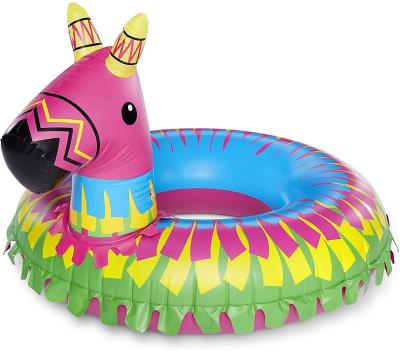 China Manufacturer Customized Inflatable Kid Swim Ring Cute PVC Pony Type Shaped Kids Swimming Circle for sale