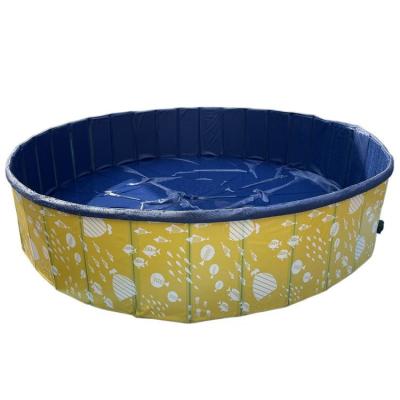 China Blue PVC Material OEM ODM PVC Inflatable Pet Cat Dog Outdoor Pools for sale