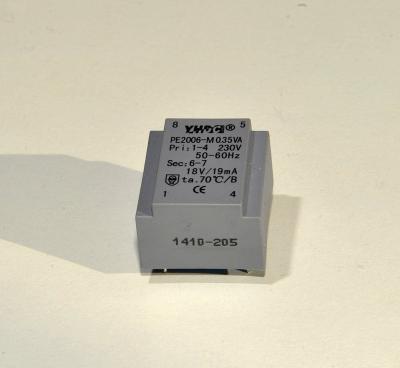 China Power 0.35VA 230V 12V Encapsulated PCB Mount Transformer for sale