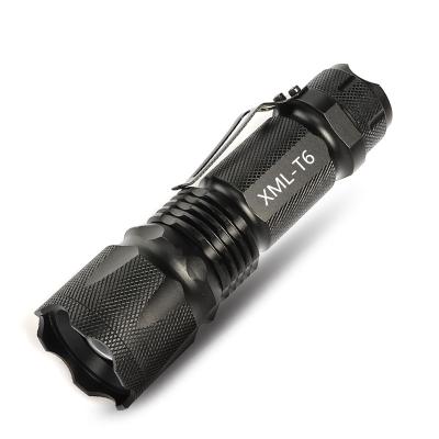 China Hot Promotional Universal Portable Zoom 18650 Battery Operated High Power Emergency Dimming Light Led Flashlight for sale