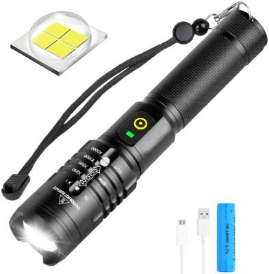 China Backup AMAZON XHP50.2 Water Resistance ZOOM P50 2000 Lumens Led Flashlight Emergency USB Rechargeable Camping P50 Tactical Flashlights for sale