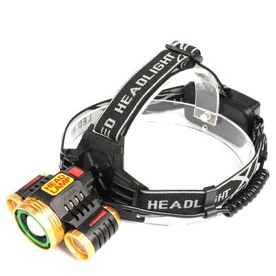 China Factory sale emergency 1500 lumens headlamp led mode T6+2*Q5 4 led rechargeable bicycle headlamp DC headlamp for sale