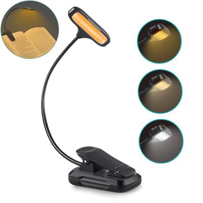 China Dimmable Modern Wholesale Flexible Gooseneck Clip On Book Led Reveal Light, Kids Clip USB Rechargeable Folding Led Book Light for sale