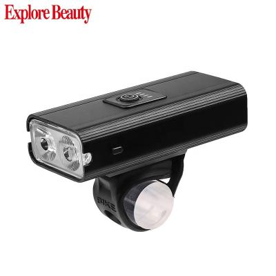 China Alloy+ABS Aluminum Waterproof Strong 500Lumen USB Light Rechargeable Remote Control Bike Led Light Set Led Front Bicycle Light for sale