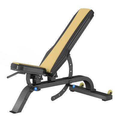 China Modern Commercial Adjustable Functional Gym Equipment Bench Gym Exercise Body Yellow High Quality Adjustable Bench for sale