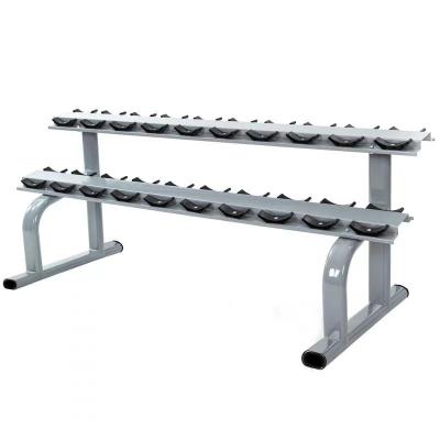 China Factory Wholesale Modern Fitness Equipment 2 Row Commercial Dumbbell Racks Professional Gym Equipment 2 Row Dumbbell Racks for sale