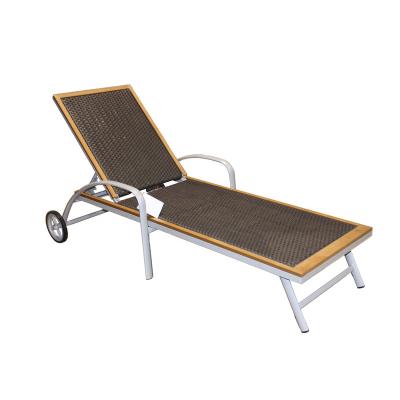 China Eco-Friendly Outdoor Modular Aluminum Lounge Chair with Wheels on Top for sale