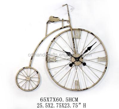 China Each piece is de-stressed wall clock only of bicycle 3d metal finish for sale