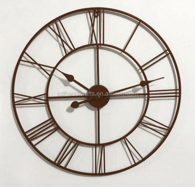 China Each piece is antique vintage design shabby wall clock only metal finish for sale