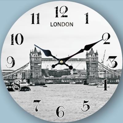 China Each Piece Is Uniquely Finished London Bridge Creative Wall Clock for sale