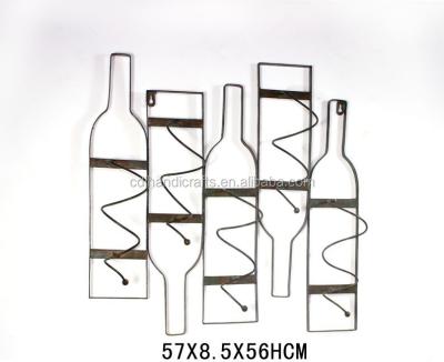 China Viable Special Bottle Metal Wall Wine Rack for sale