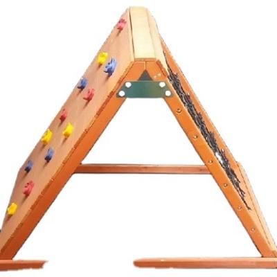 China Kindergarten Kids Wooden Wall Small Size Outdoor Climbing Equipment Set For Family Backyard Playground for sale