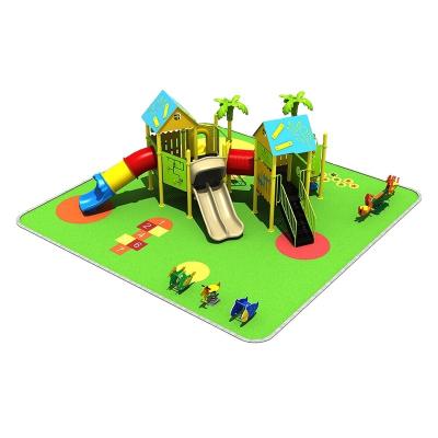 China Indoor Kindergarten Baby Playground For Sale Kids Play House Small Land With Slide On Sale for sale