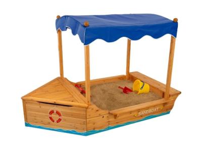 China Kindergarten Pirate Sandbox Wooden Boat For Kids Pirate Sandbox High Quality Wooden Boat For Toddlers for sale