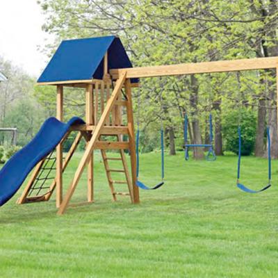 China High Quality Outdoor Swing Slide Kindergarten Toddler Playground Equipment Wooden Set For Backyard Kids Play for sale