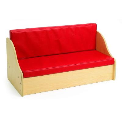 China Modern Wooden Reading Couch Sofa For Toddlers Common Wood Kindergarten Kids Furniture For Baby for sale