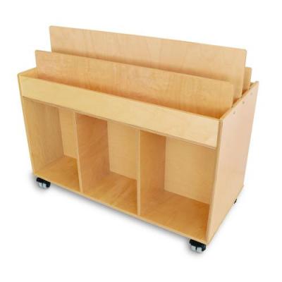 China Modern Movable Wooden Wooden Storage Book Storage Unit Cabinet For Kindergarten Children for sale