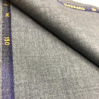 China Gray anti pill twill in regular ready stock for men's suit 30%wool in worsted merino in china factory for sale