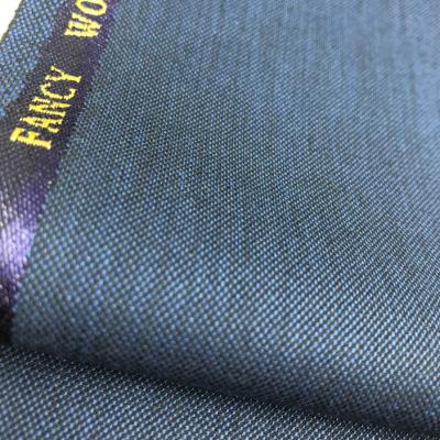 China Anti pill navy sharkskin in regular ready stock for men's suit 30%wool in worsted merino in china factory for sale