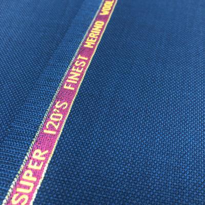 China Blue Anti Pill Birdeyes For Mens Ready Blend Merino Wool Stock 50% Worsted Suit Fabrics In China Factory for sale