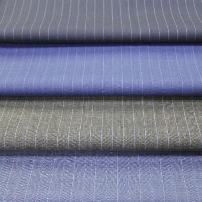 China Hot Sale Anti Pill Stripe Fabrics For High Quality Ready To Ship Italy 100% Worsted Merino Wool Textile for sale