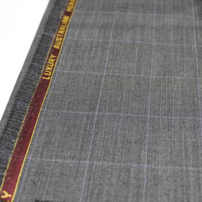 China High Quality Gray Anti Pill Window Pane Fabric For Ready To Ship Worsted Merino 100% Wool Fitments for sale