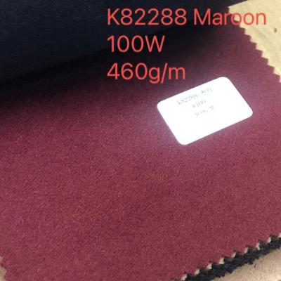 China Anti Pill Woolen Fabric Brown Pure Wool In Stock Ready For Coat Woolen Clothing for sale