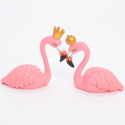 China The other 2021 new creative car ornaments flamingo animal figurine resin gift living room desktop decoration for sale