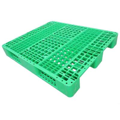 China 3 Wheel Open Deck Durable Heavy Duty European Style Warehouse Shelves With Plastic Chip Pallets for sale