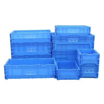 China Solid Stackable Heavy Duty Stackable Plastic Mobile Box Containers Nest Box Plastic Collapsible Case Turnover for sale