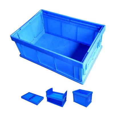 China High quality foldable 600 400 60l folding 600 400 60l home solid box plastic crate reused stackable loot crate for sale