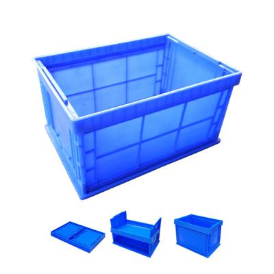 China Top Quality Solid Plastic Colorful Packing Transport Box Vegetable And Fruit Storage Container Collapsible Vented Crate Folding Box for sale